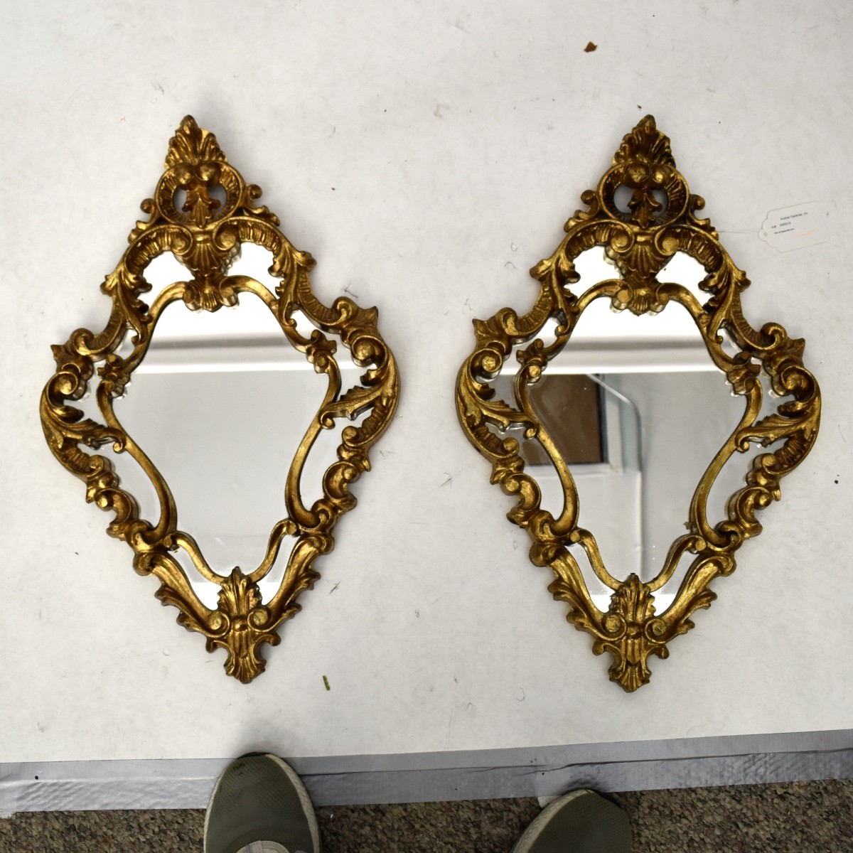 Pair of Gesso Mirrors