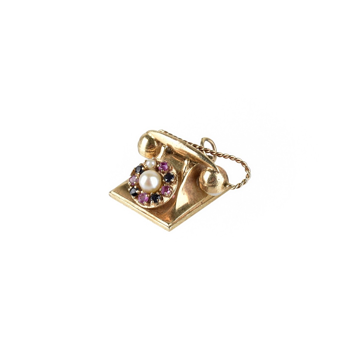 14K and Gemstone Charm