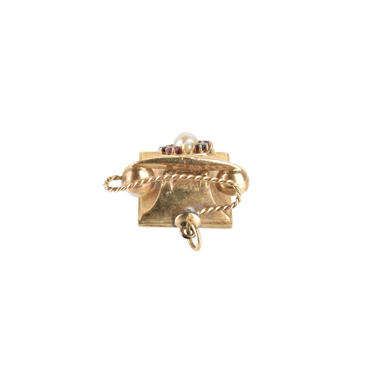 14K and Gemstone Charm