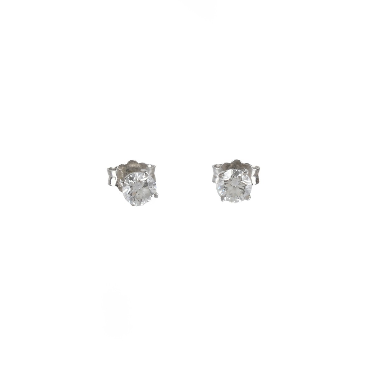 Diamond and 18K Ear Studs