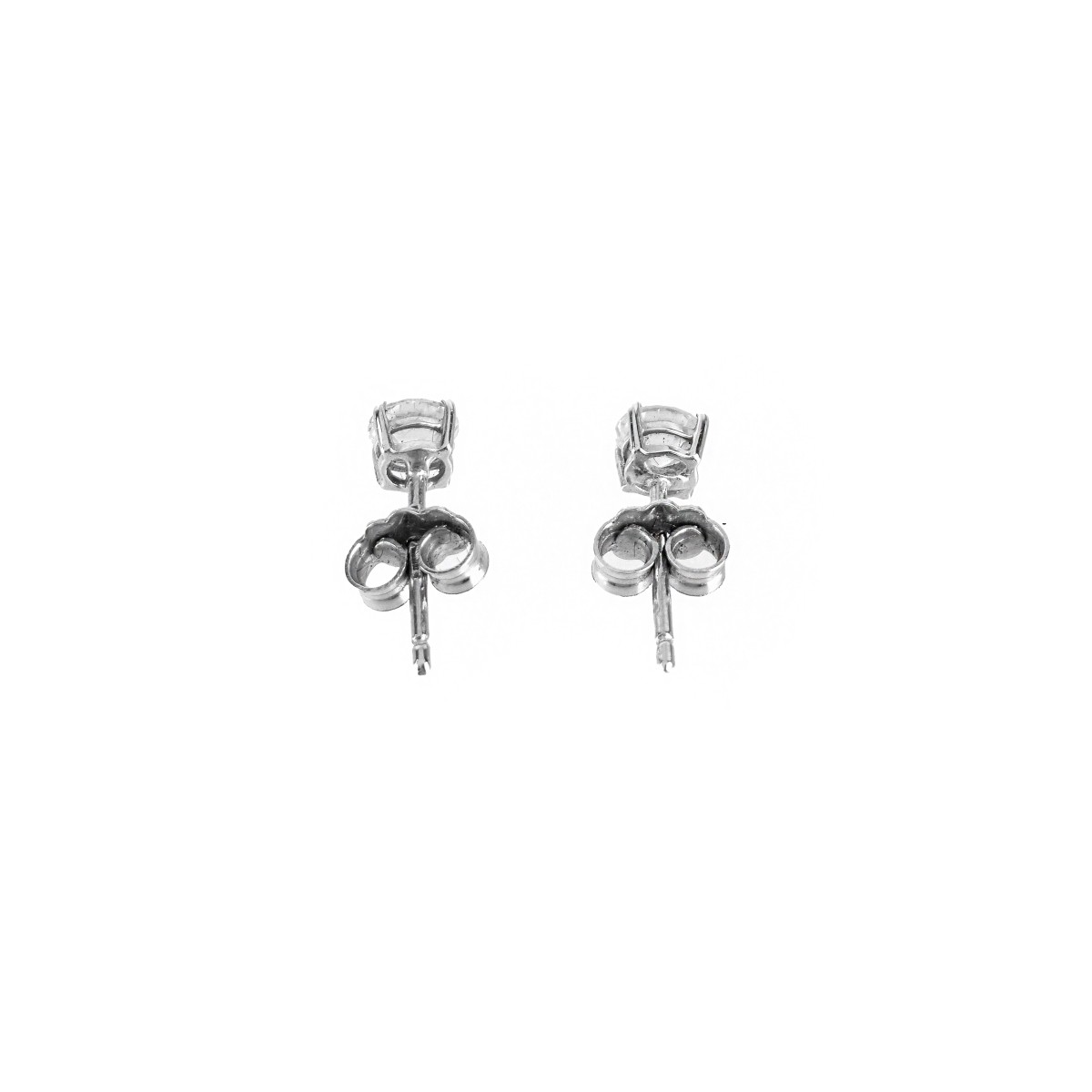 Diamond and 18K Ear Studs