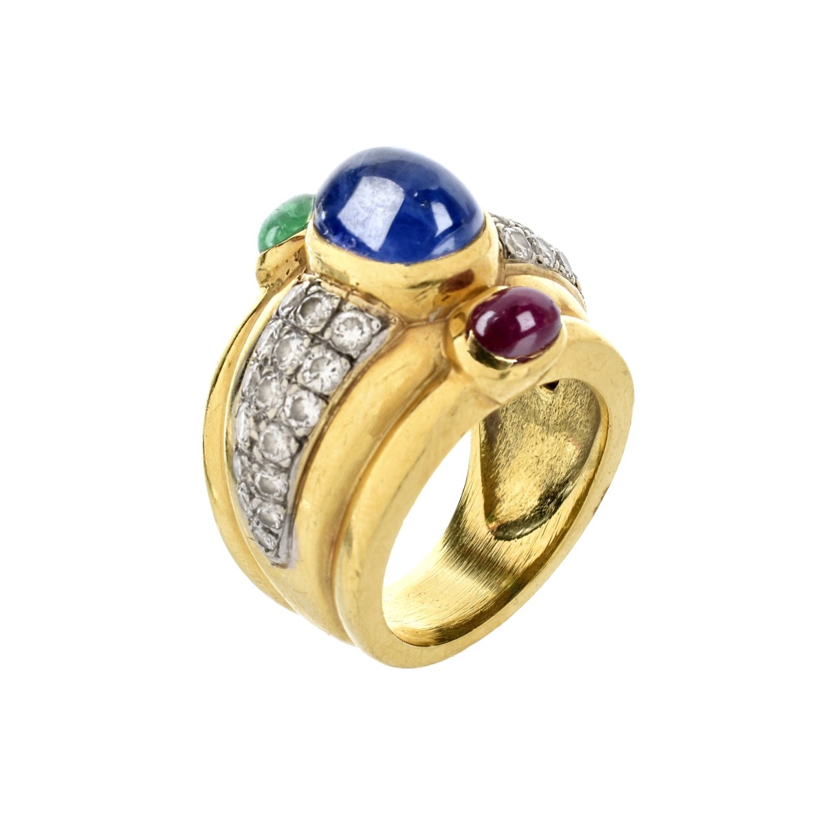 Gemstone and 18K Ring