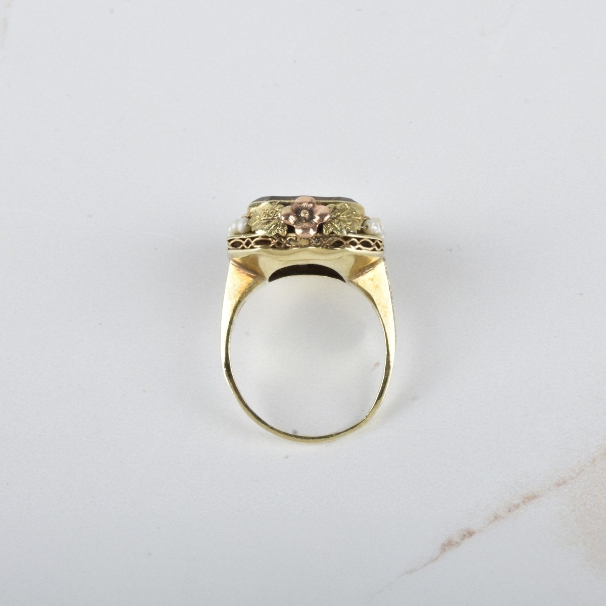 Citrine, Pearl and 14K Ring