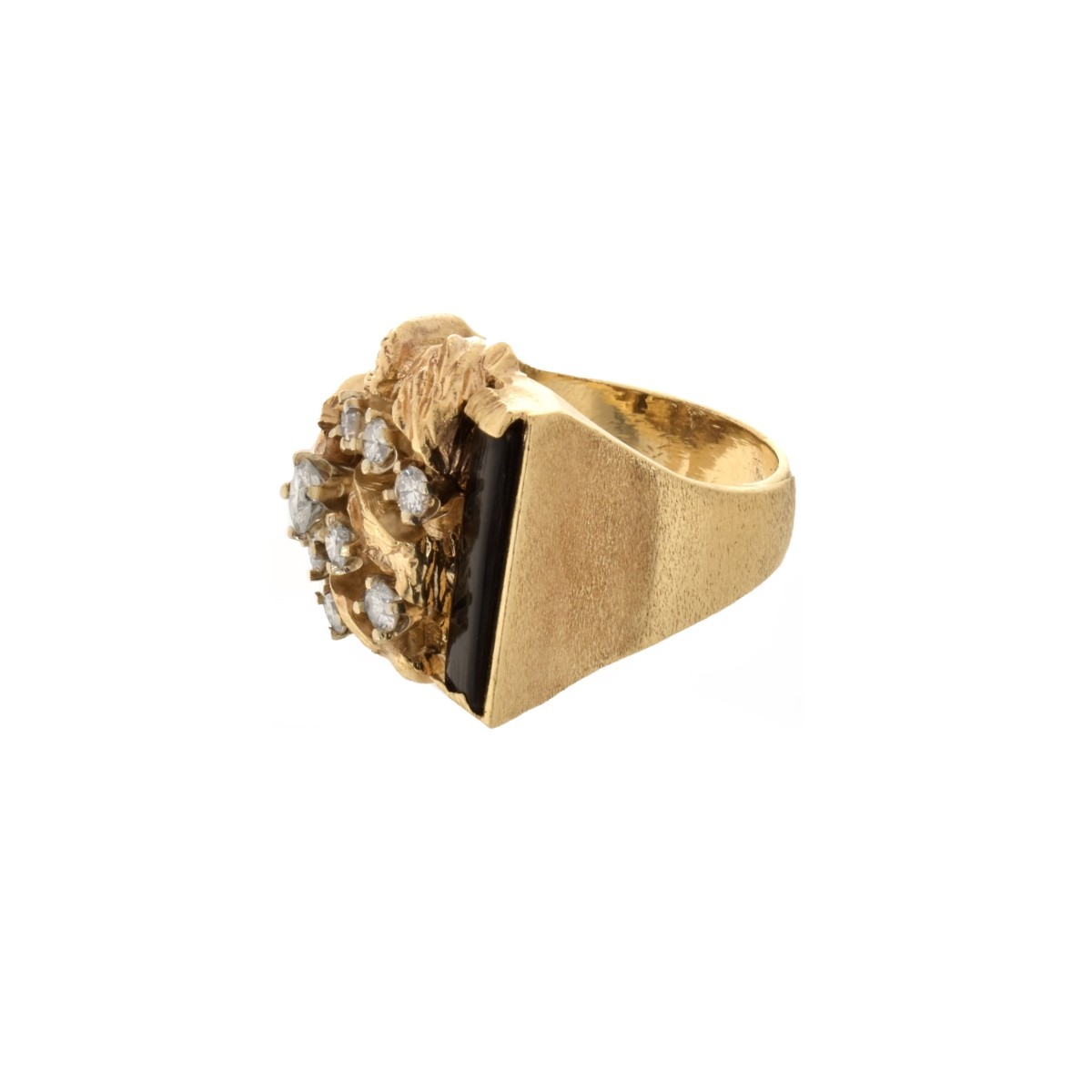 Diamond, Onyx and 14K Ring