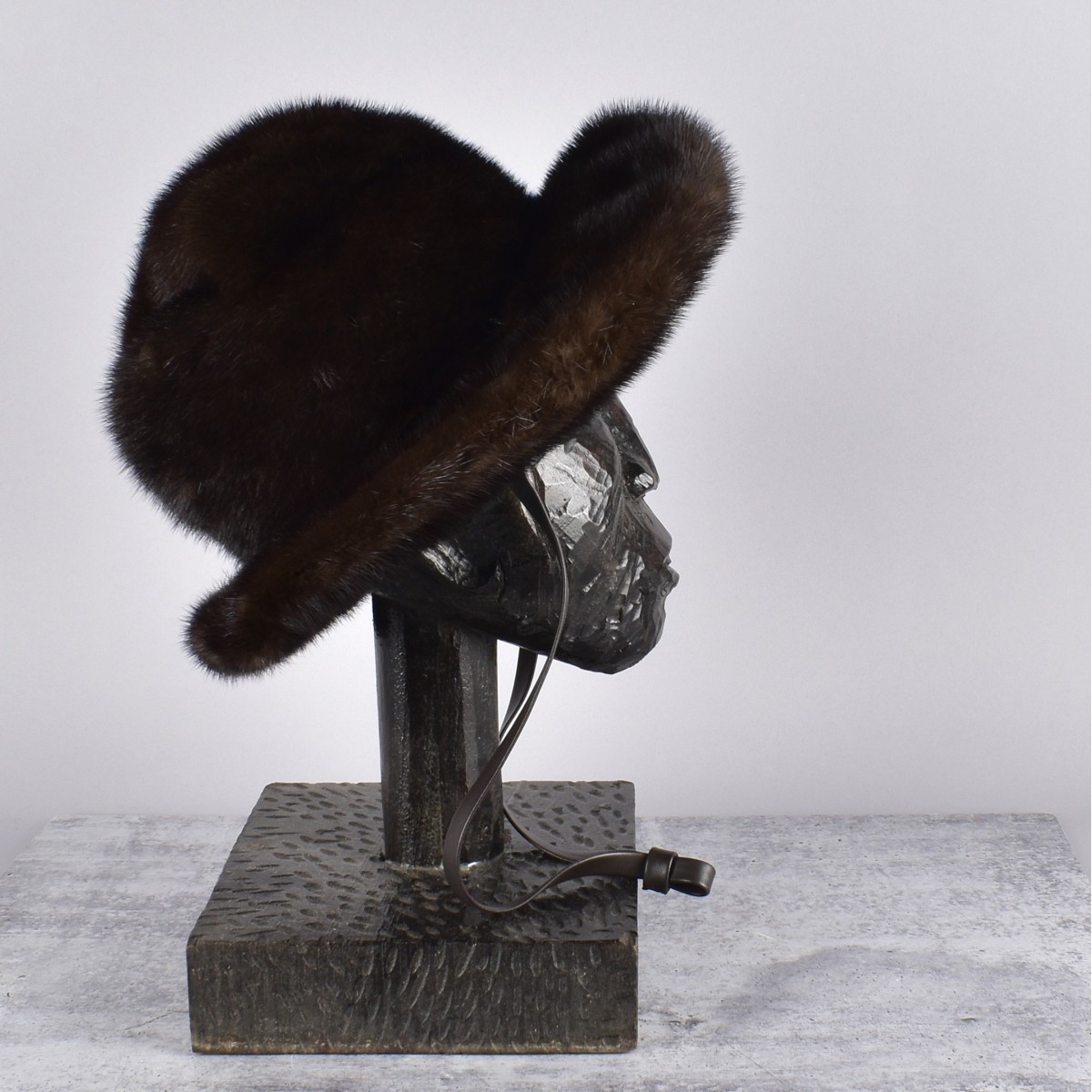 Ladies Mink Dark Ranch Brim Hat