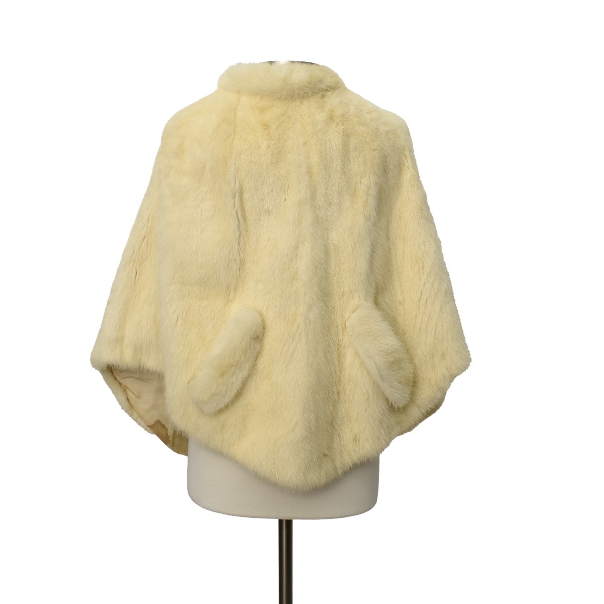 White Mink Fur Cape