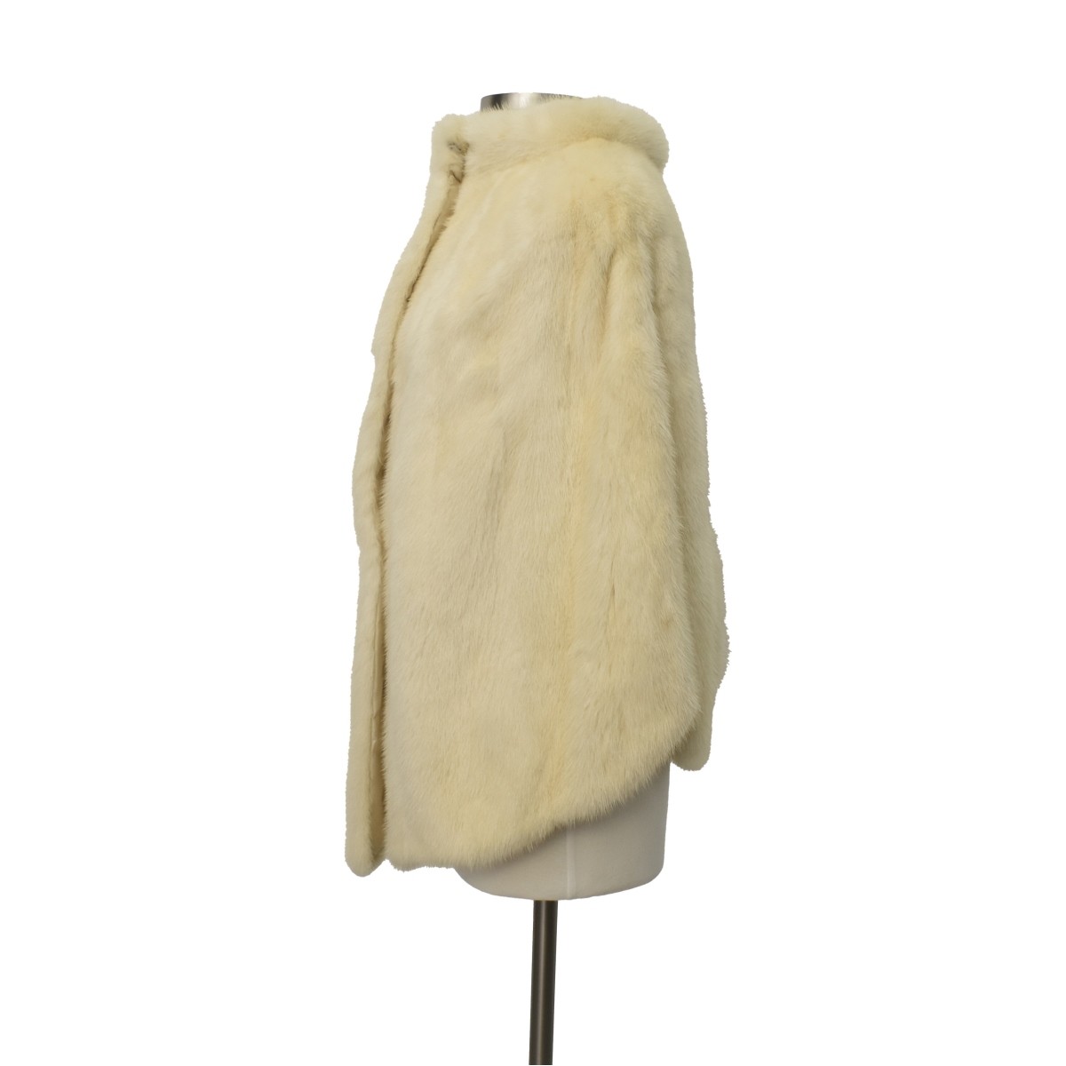 White Mink Fur Cape