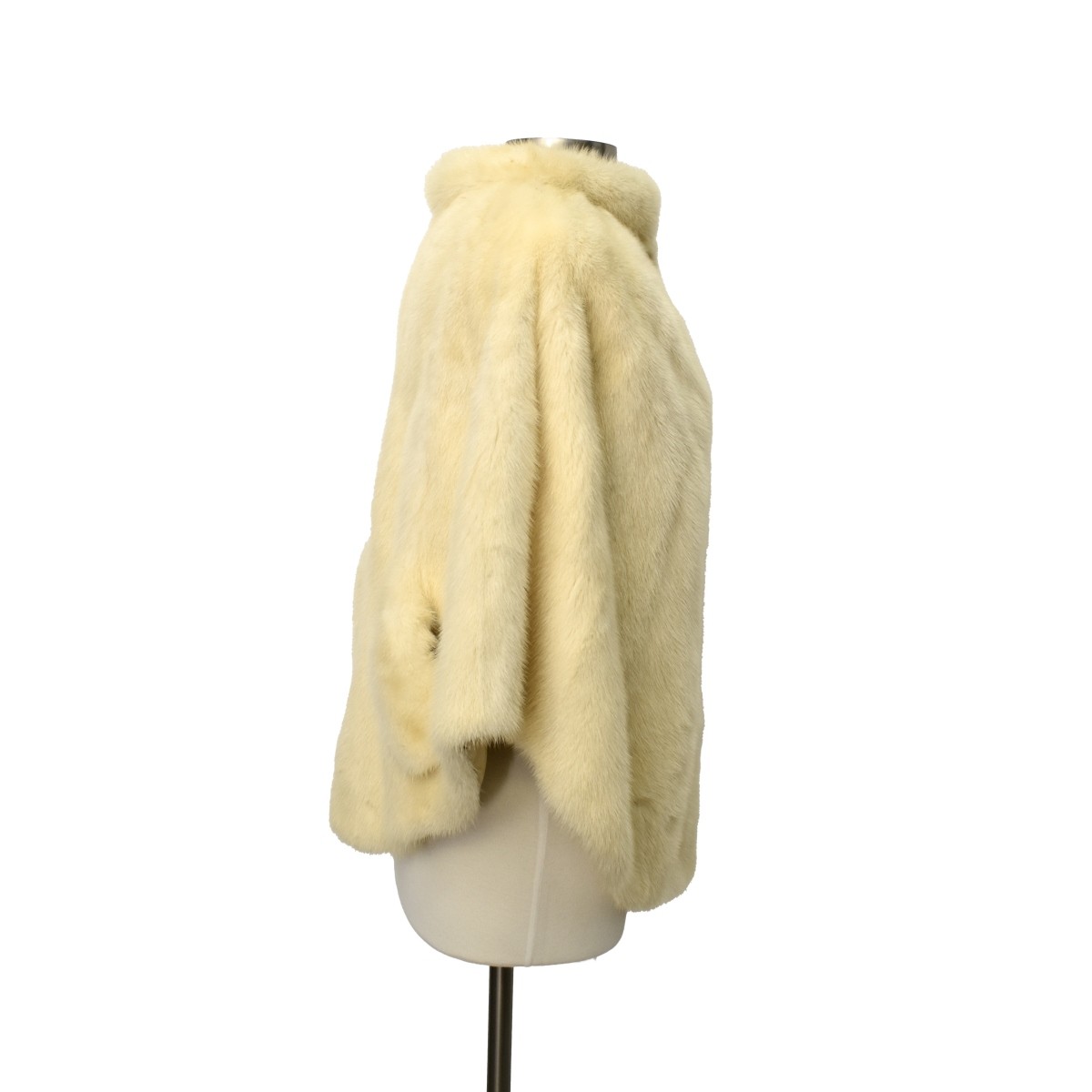 White Mink Fur Cape