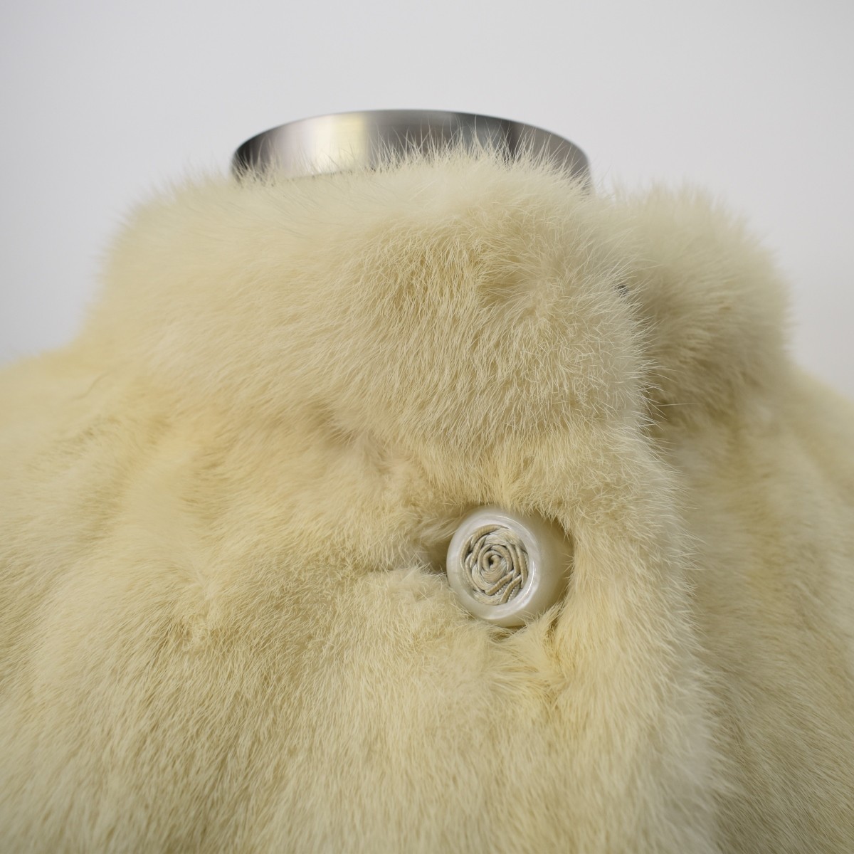 White Mink Fur Cape