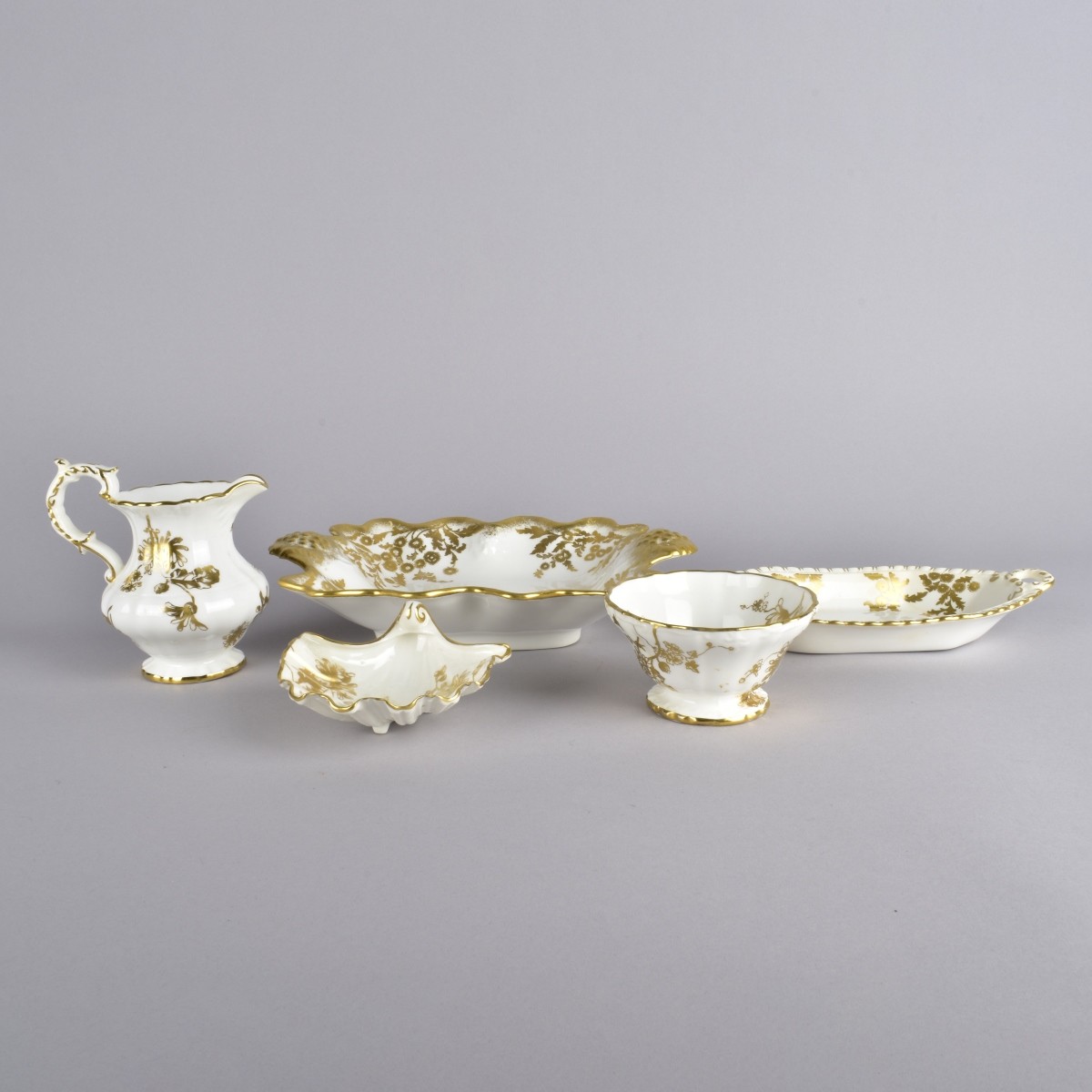 Five Hammersley "Golden Tansy" Porcelain