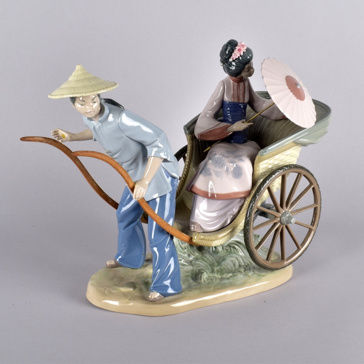 Lladro Rickshaw Ride Porcelain Figuring