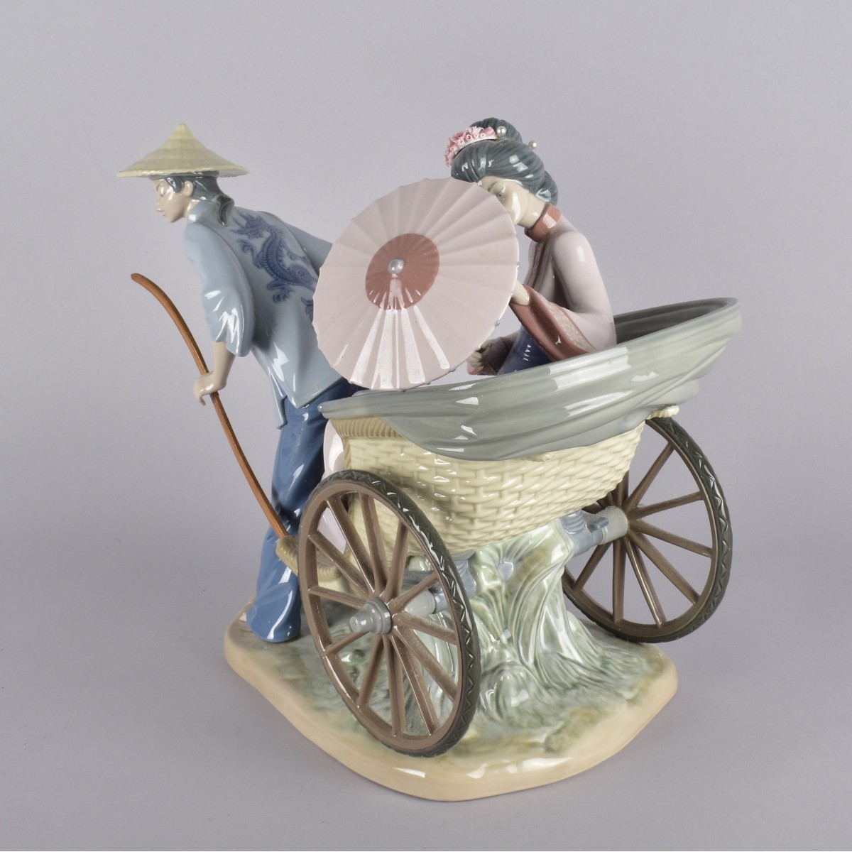 Lladro Rickshaw Ride Porcelain Figuring