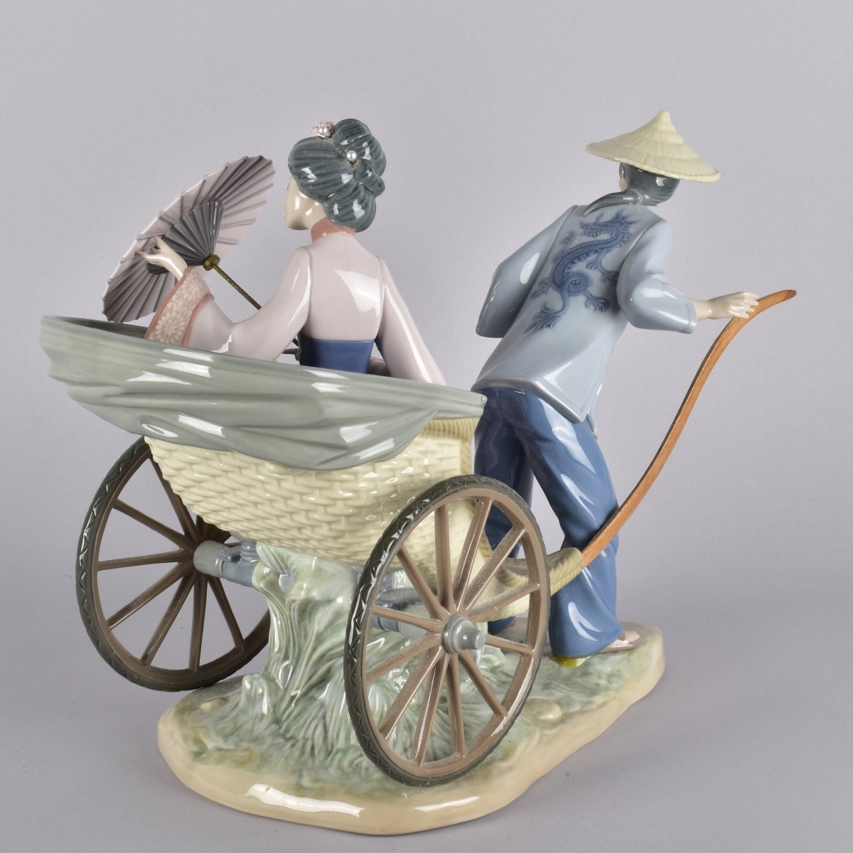 Lladro Rickshaw Ride Porcelain Figuring