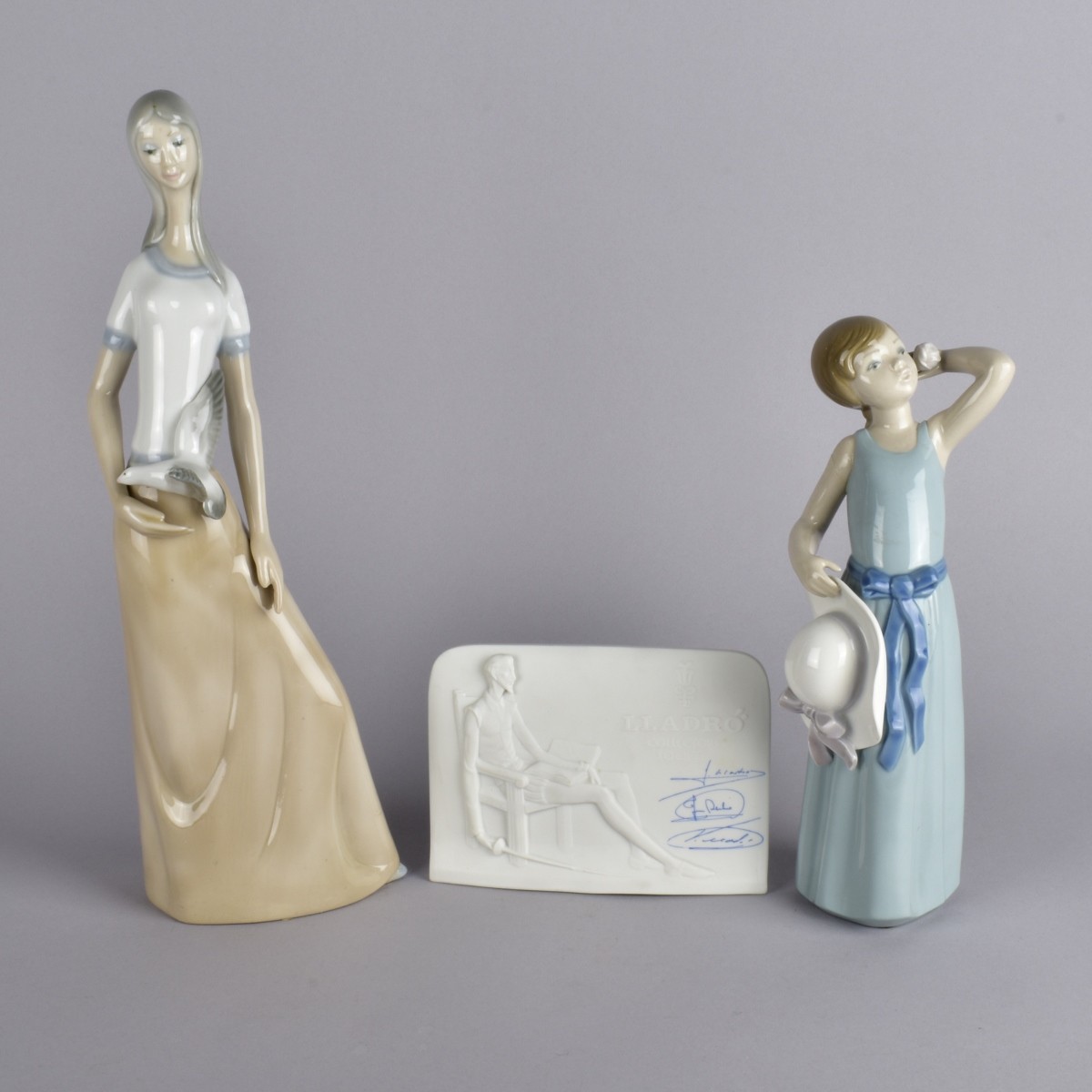 Three Porcelain Figurines Lladro & Tengra