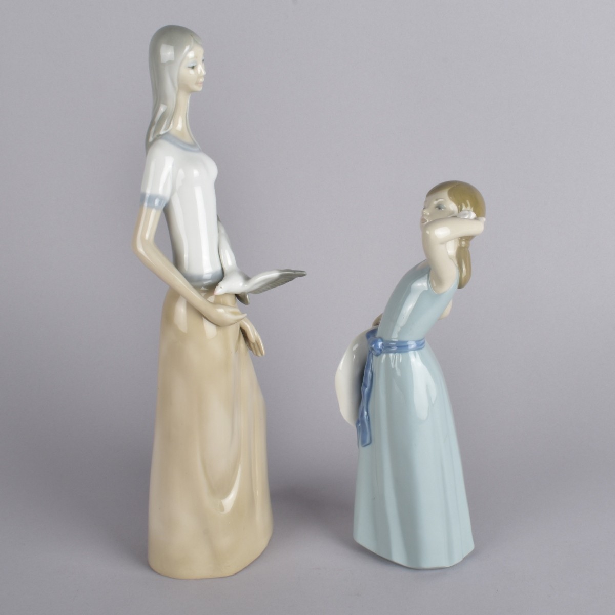 Three Porcelain Figurines Lladro & Tengra