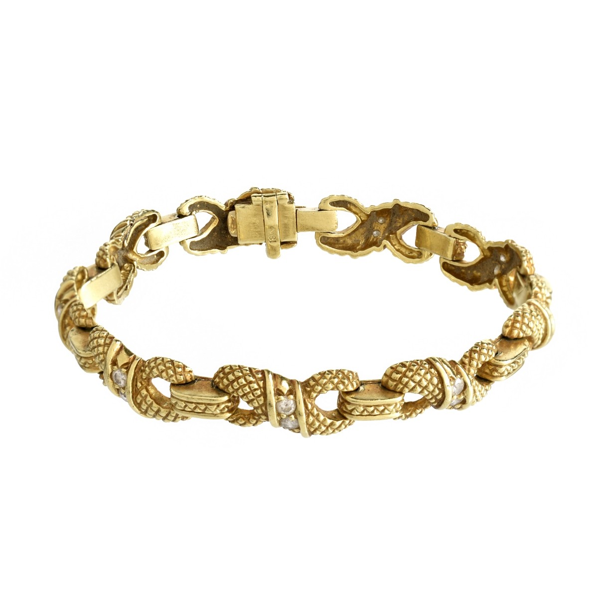 Diamond and 18K Link Bracelet