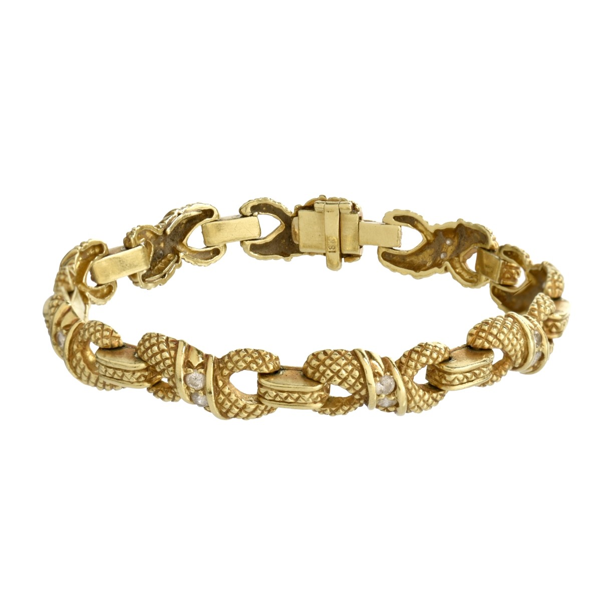 Diamond and 18K Link Bracelet