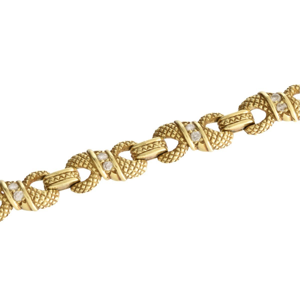 Diamond and 18K Link Bracelet