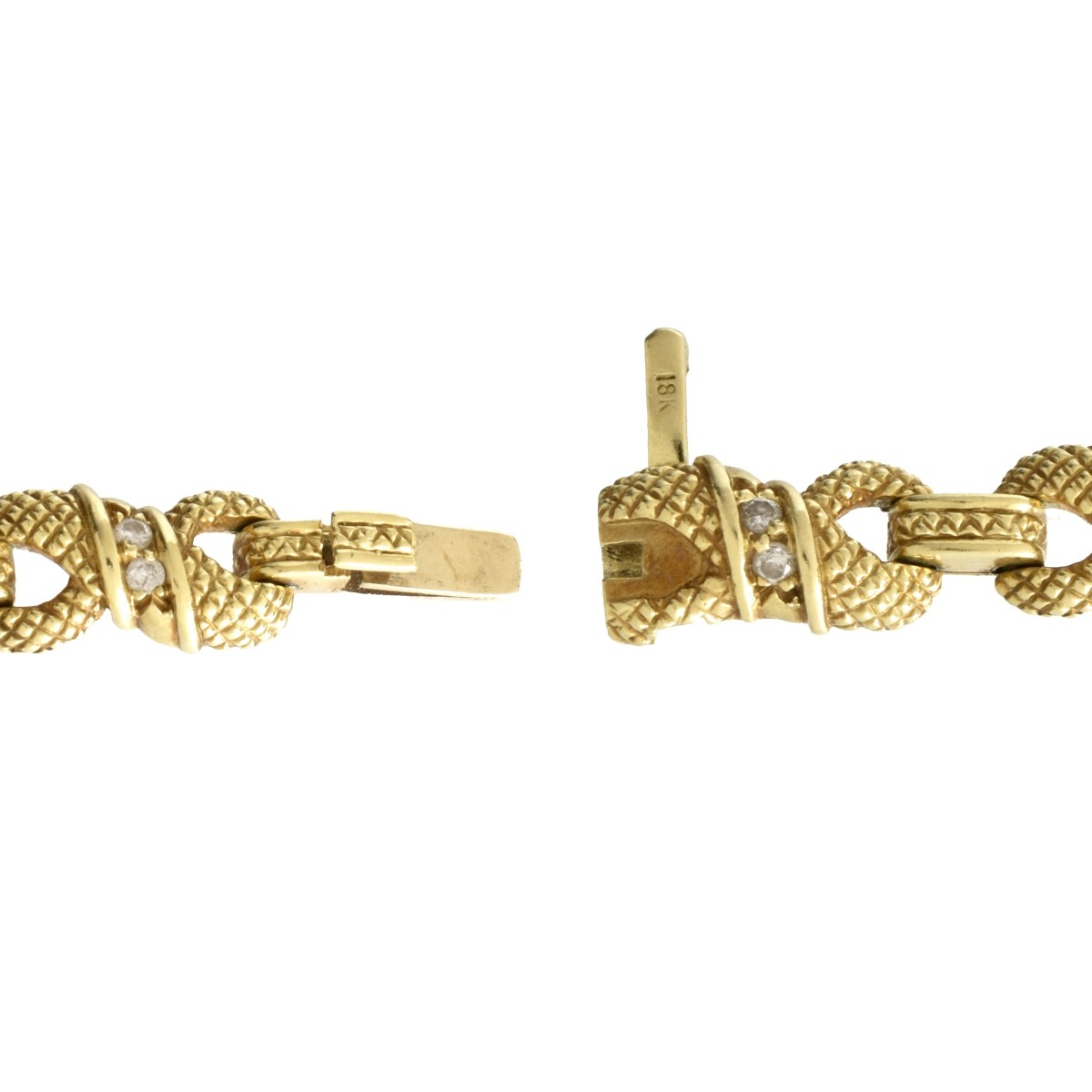 Diamond and 18K Link Bracelet