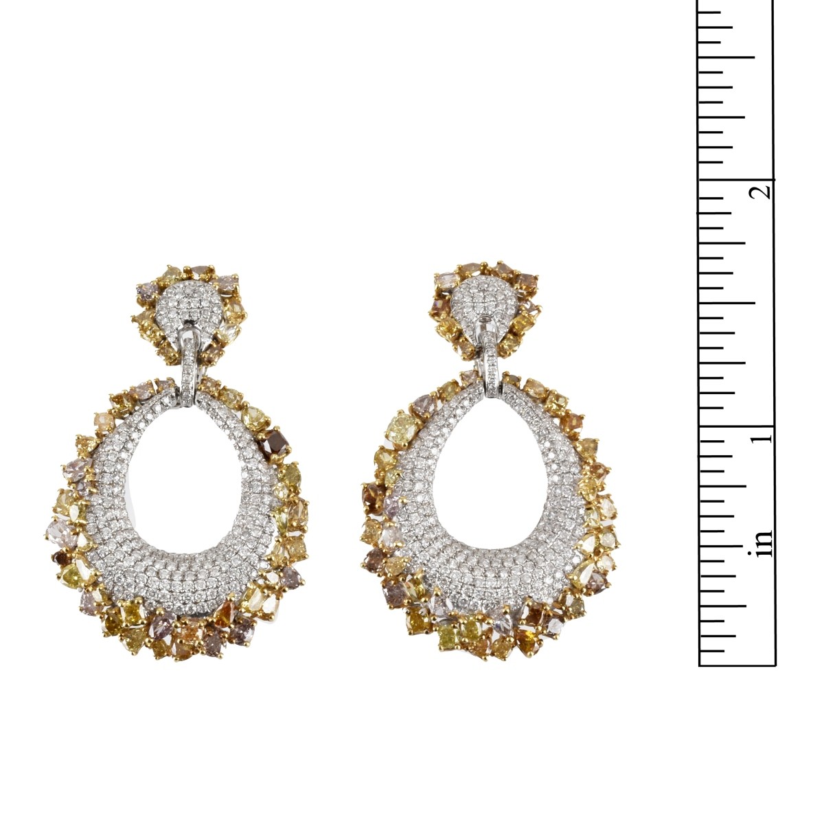 Diamond and 18K Earrings