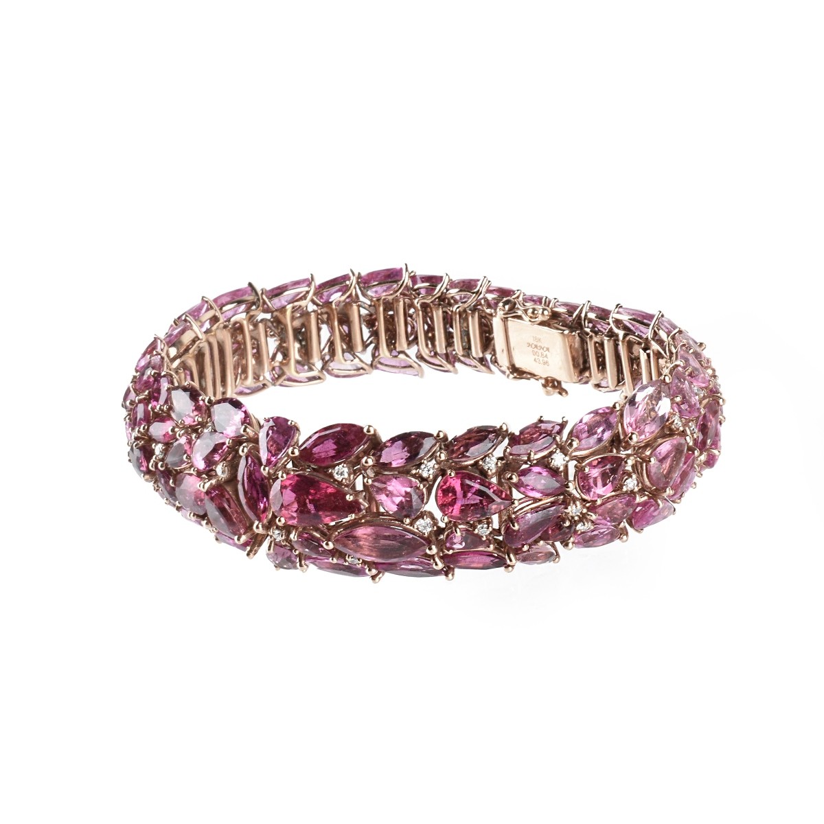 Tourmaline, Diamond and 18K Bracelet