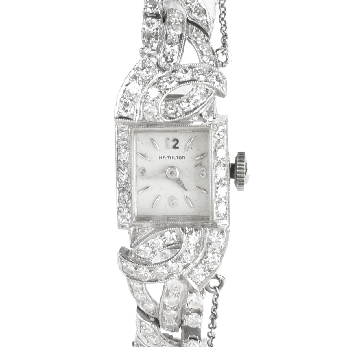 Hamilton Diamond and Platinum Watch