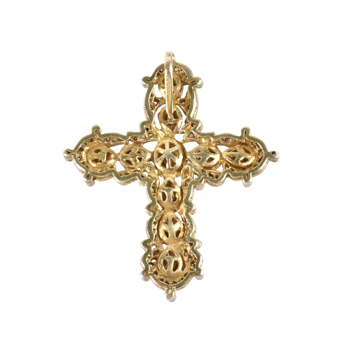 Russian Diamond and 14K Cross