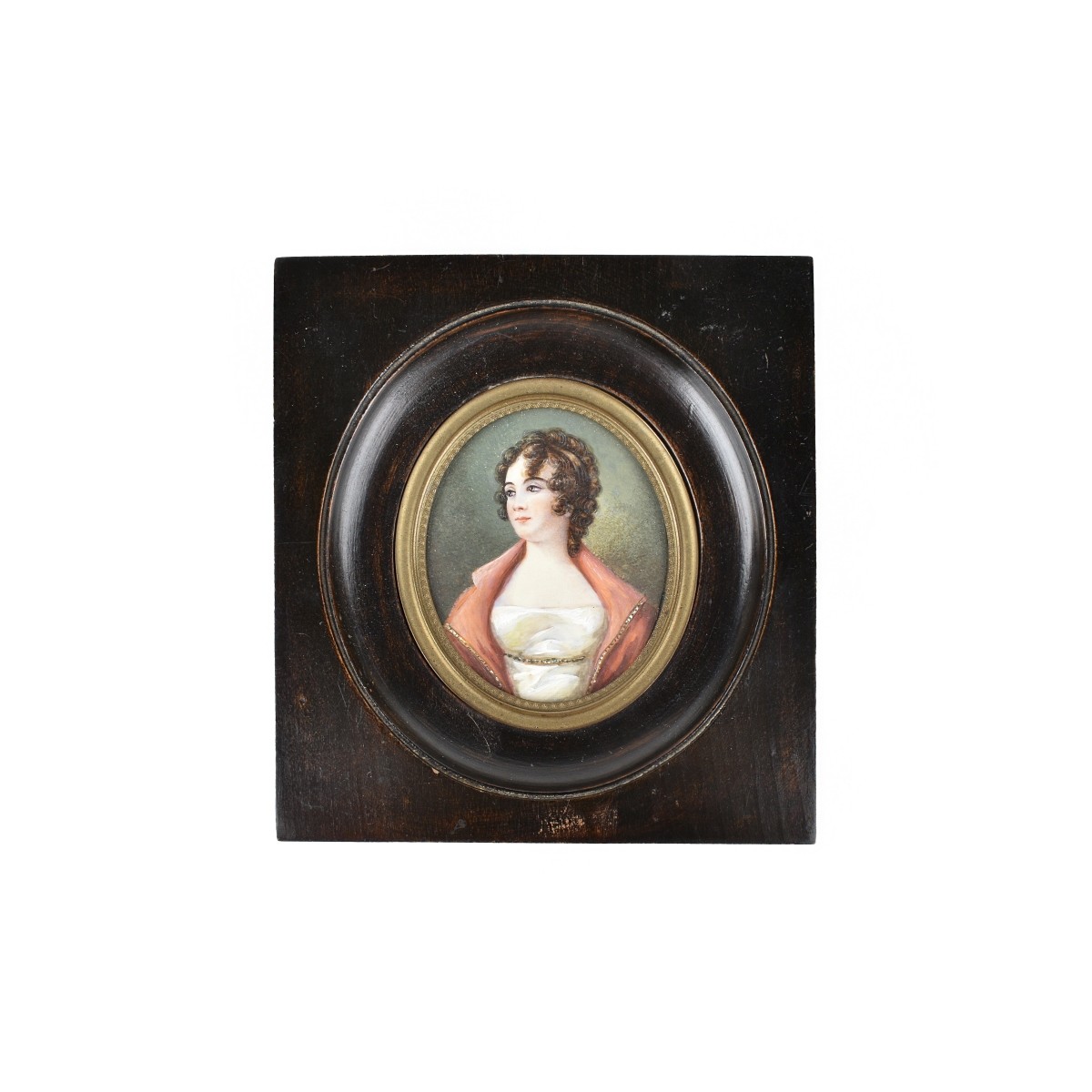 Antique Miniature Portrait Painting