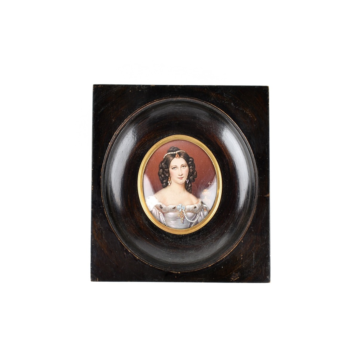 Antique Victorian Miniature Portrait