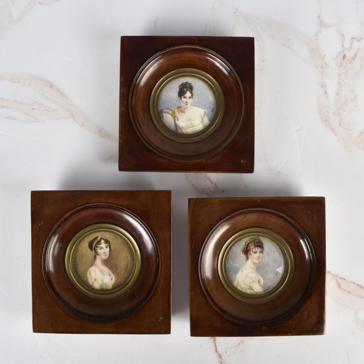 Grouping of Miniature Portraits Paintings