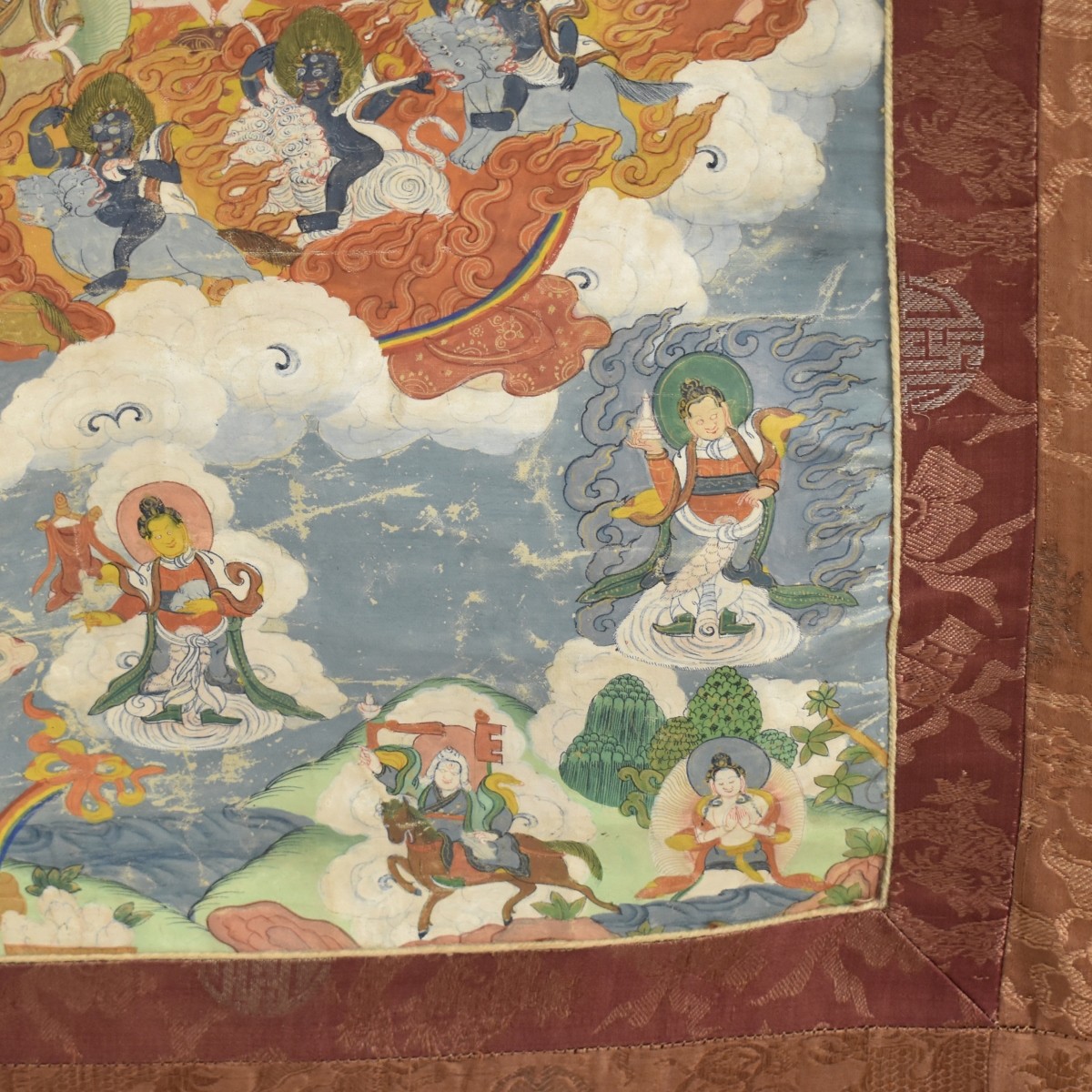 Antique Tibetan Thangka Tapestry