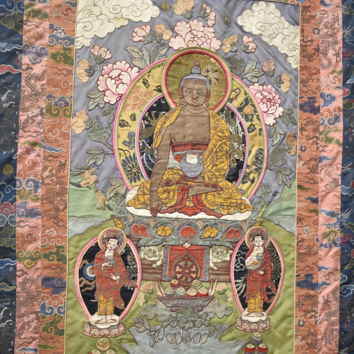 Antique Tibetan Thangka Tapestry