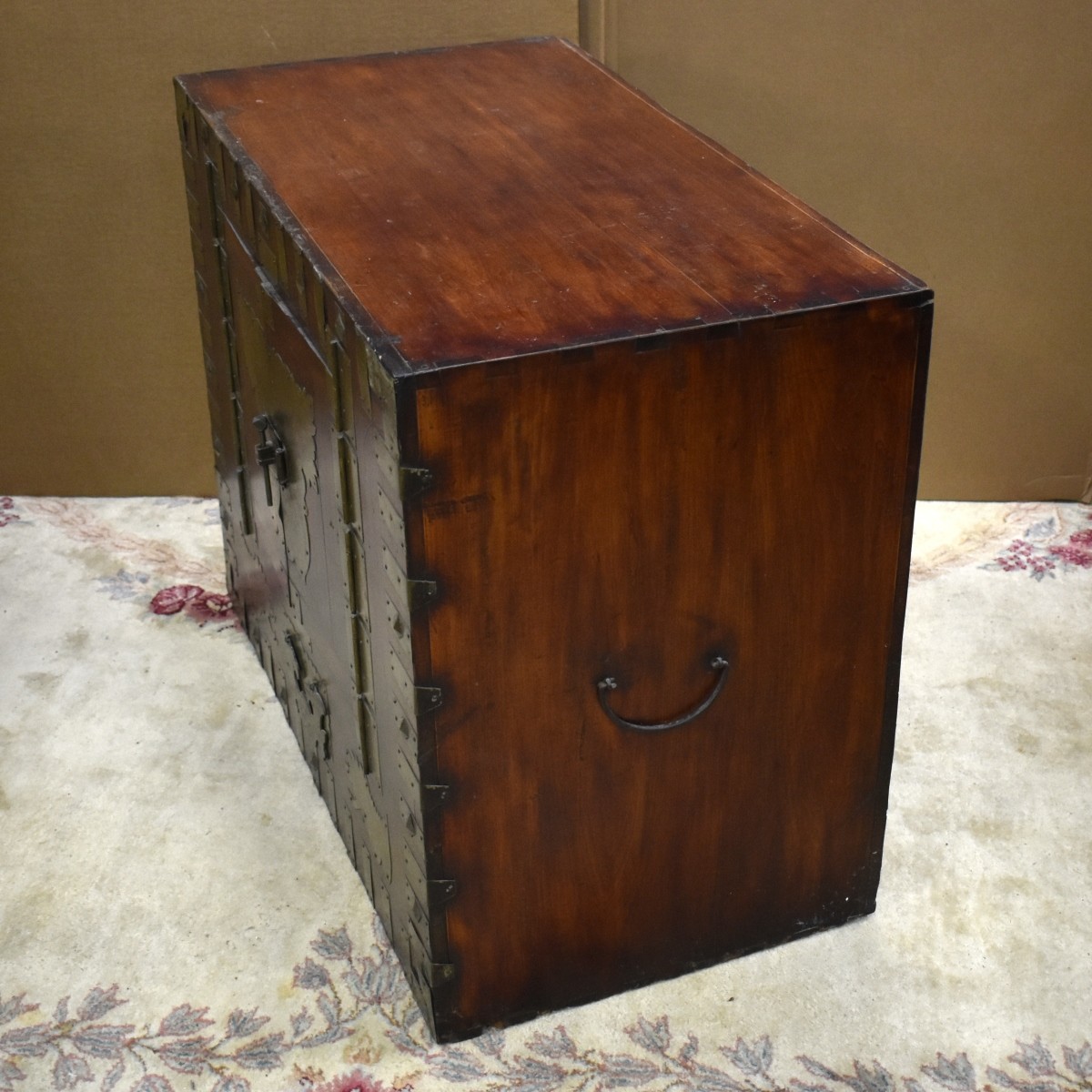 Antique Chinese Low Wooden Chest.