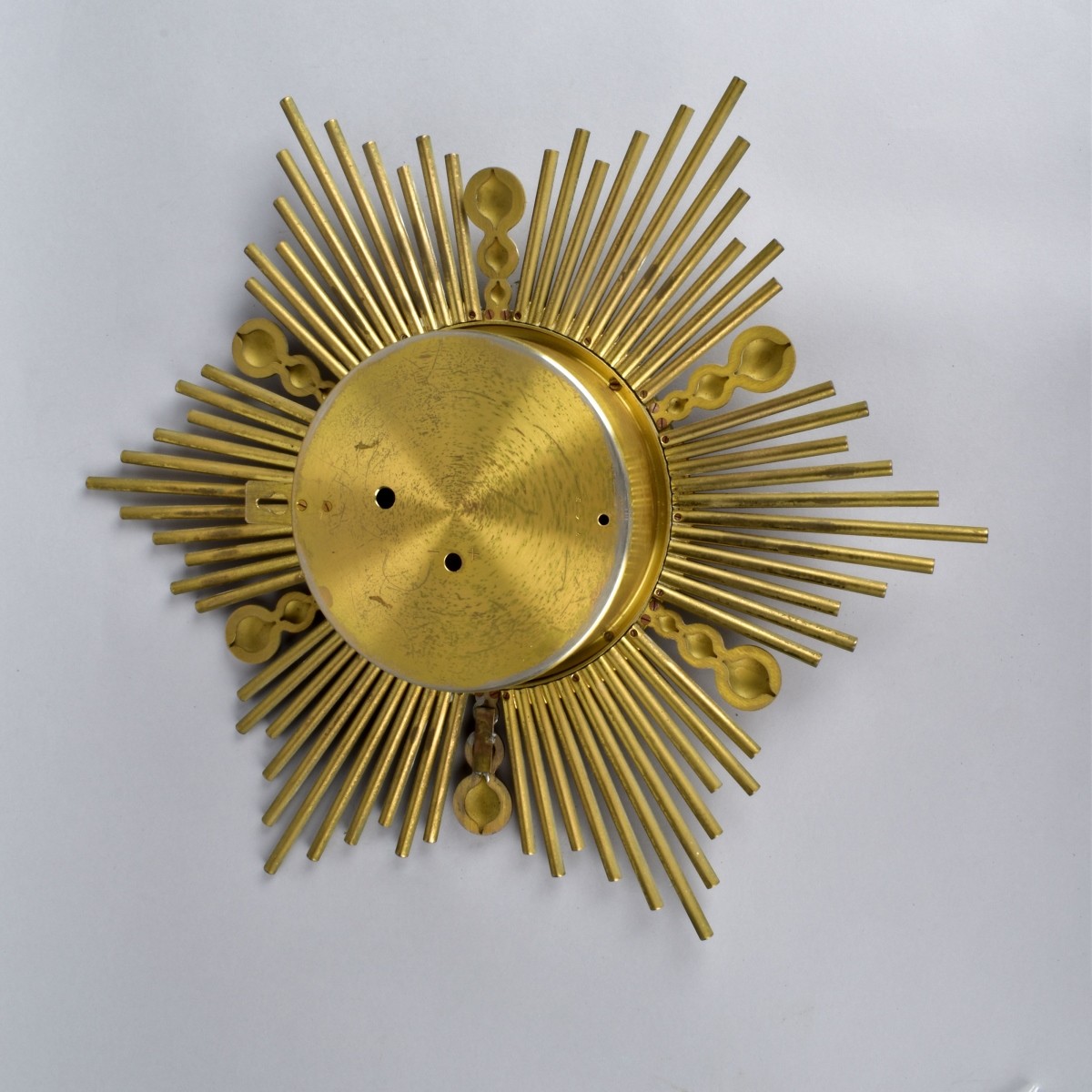 Vintage Gubelin Brass Starburst Clock