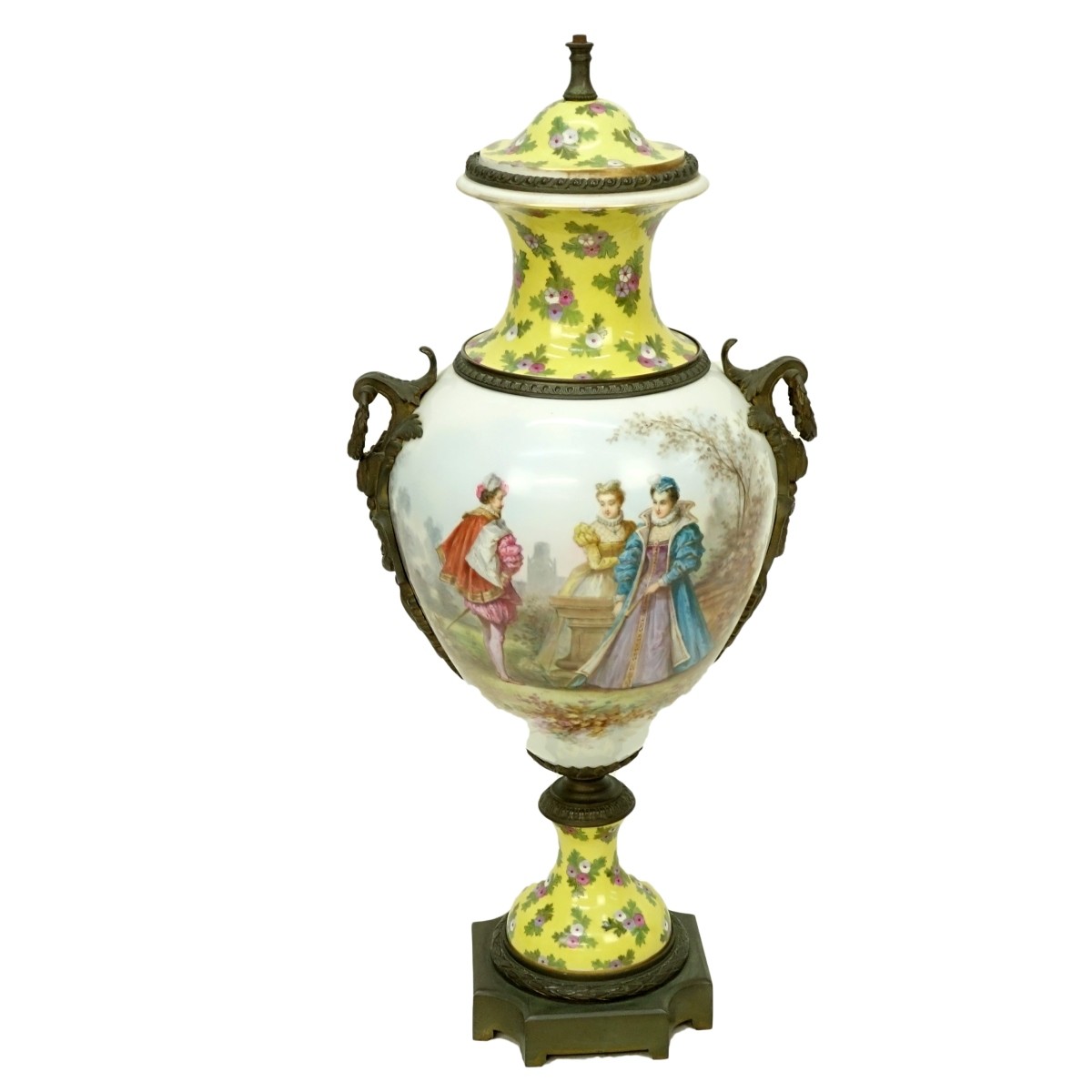 Sevres Bronze Mount Porcelain Urn