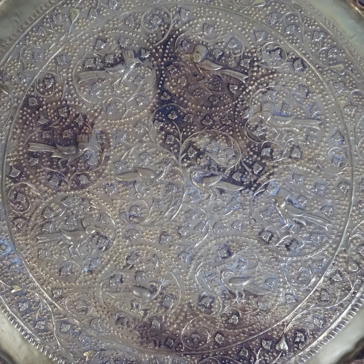 Large Middle Eastern Brass Tray