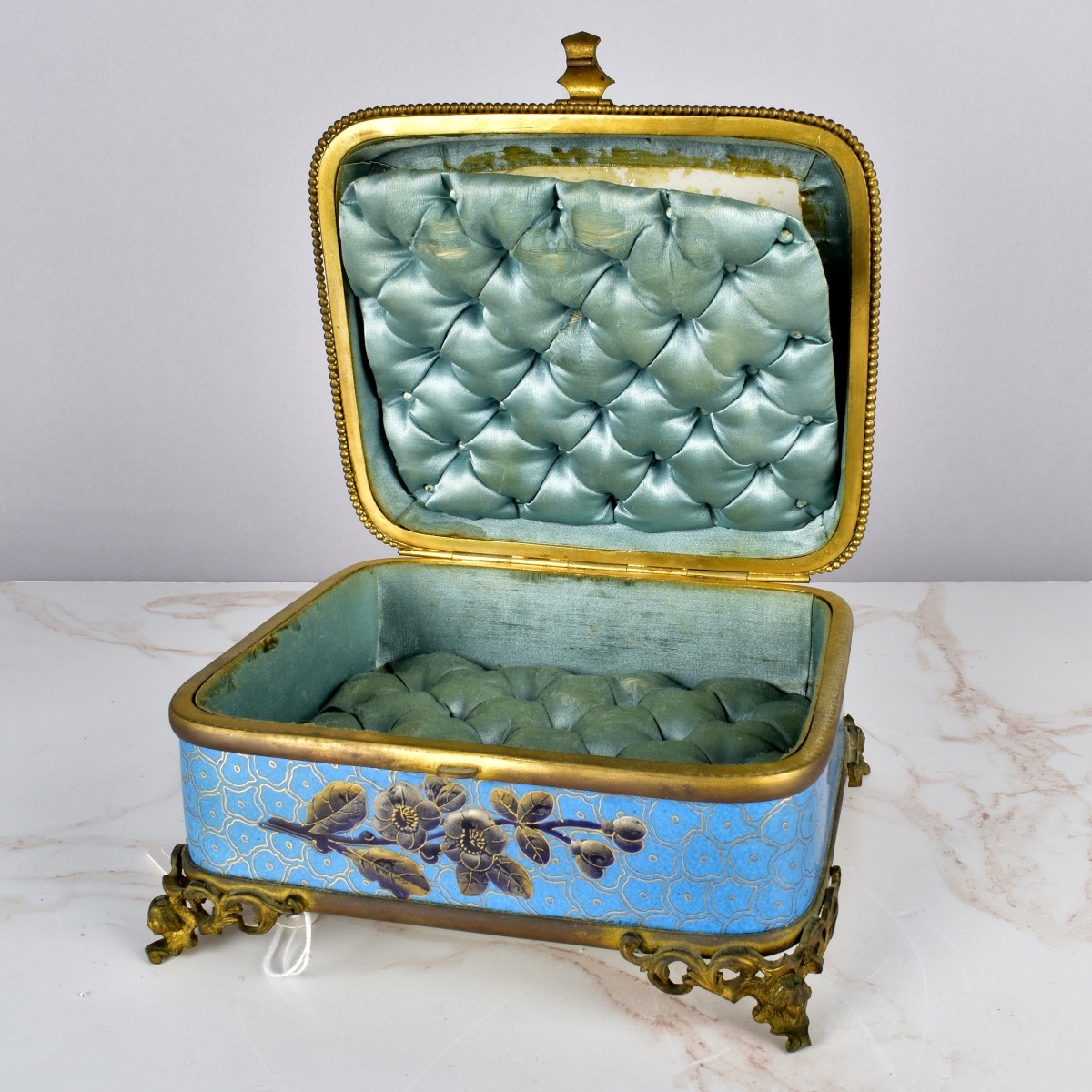 Antique French Enamel Porcelain Box