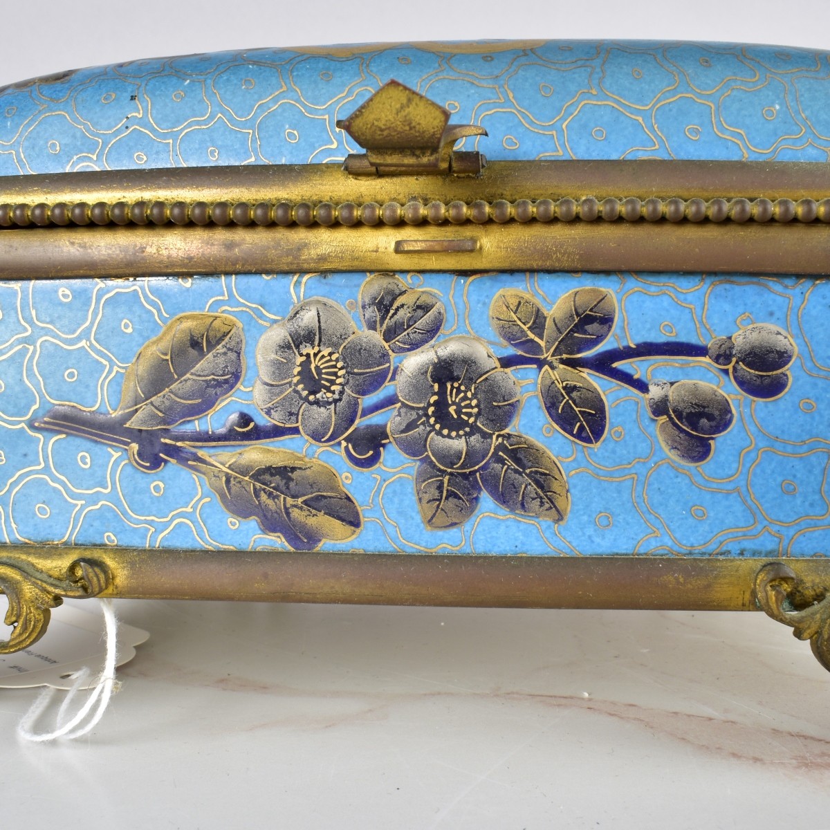 Antique French Enamel Porcelain Box