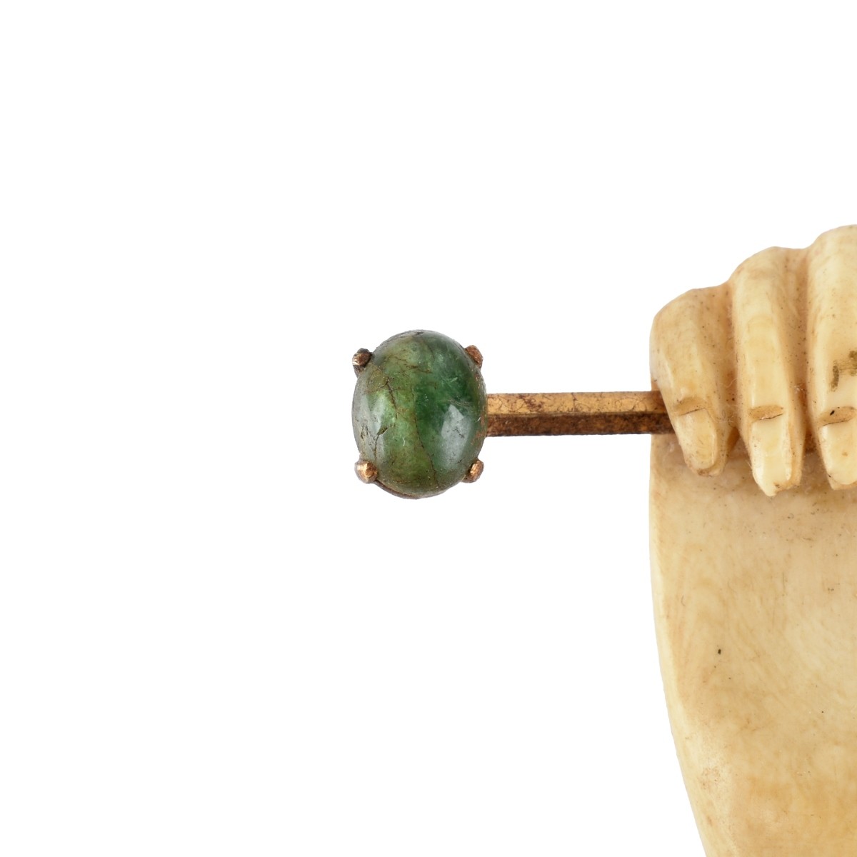 Emerald and 14K Mounted Hand