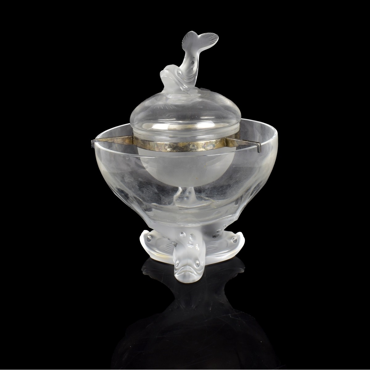 Lalique Crystal Caviar Server