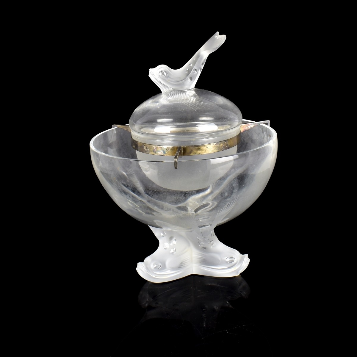 Lalique Crystal Caviar Server