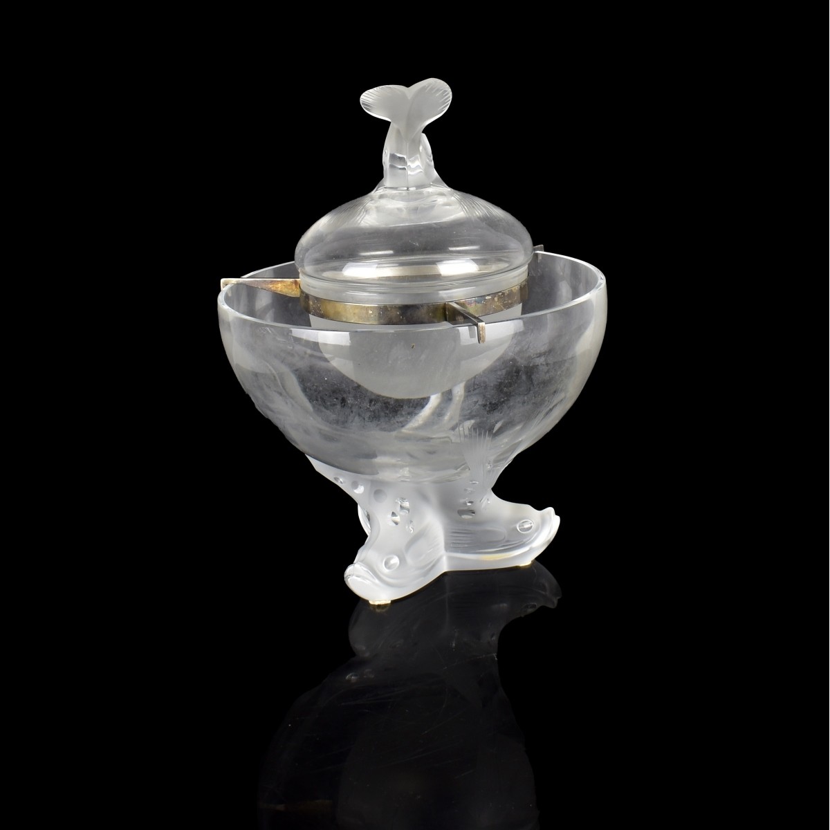 Lalique Crystal Caviar Server