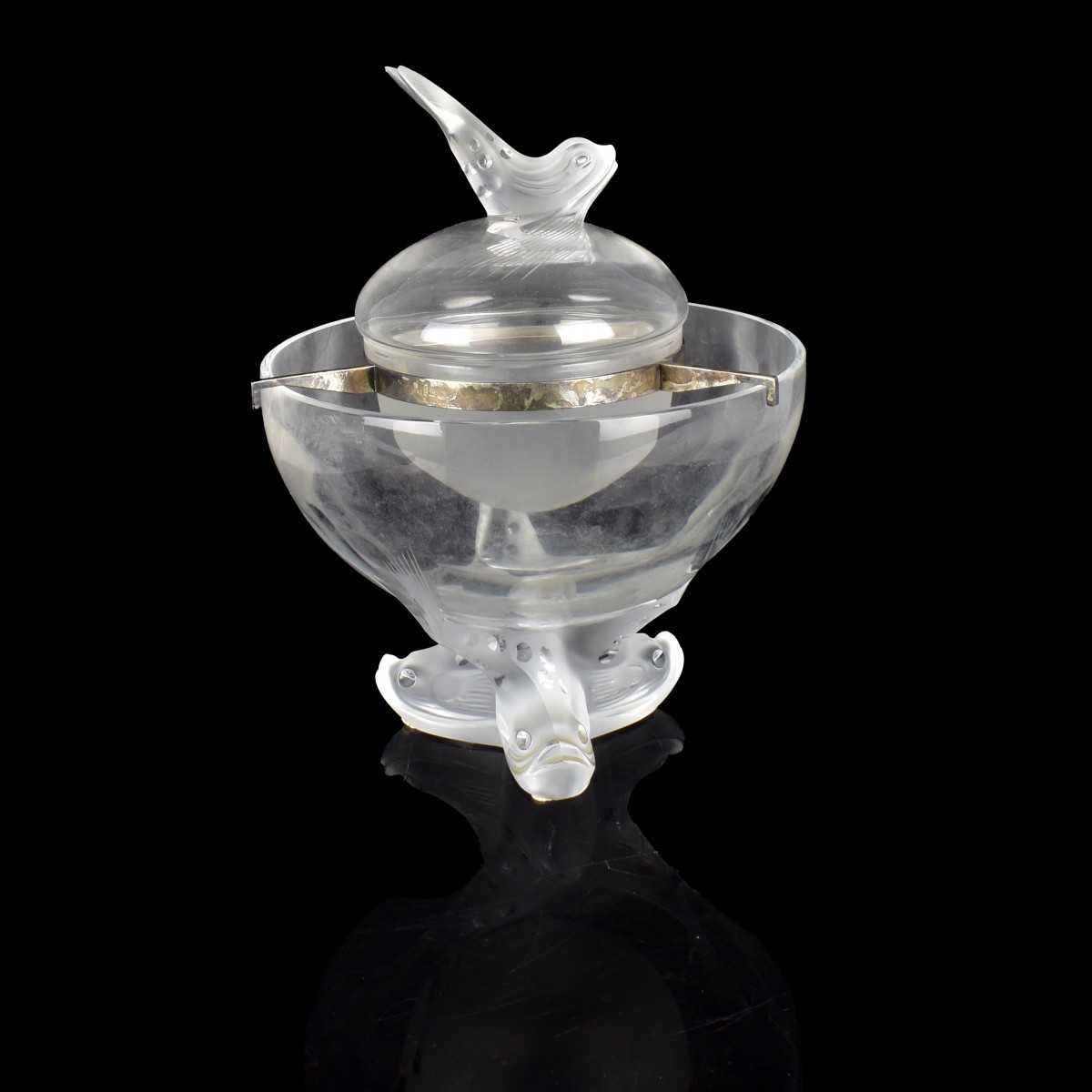 Lalique Crystal Caviar Server