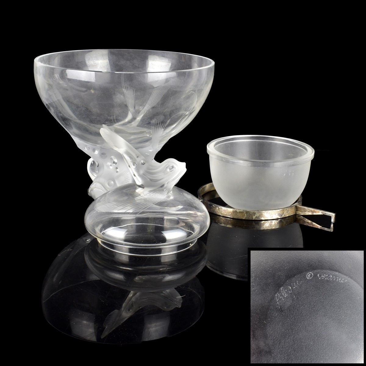 Lalique Crystal Caviar Server