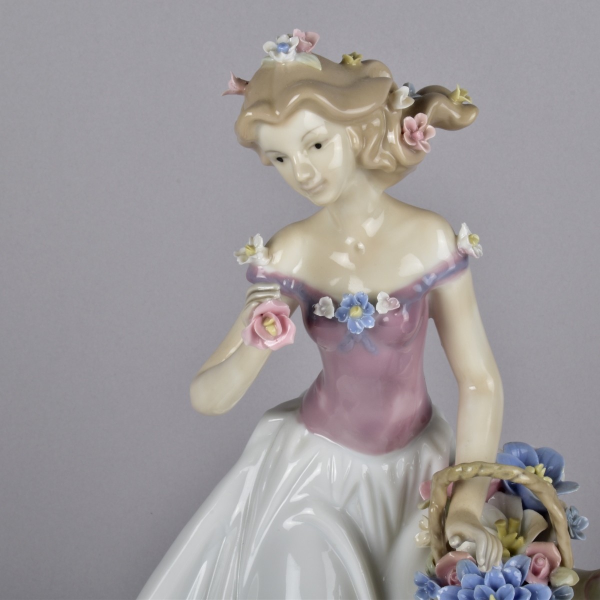 Lladro Syle Porcelian Lady Figurine