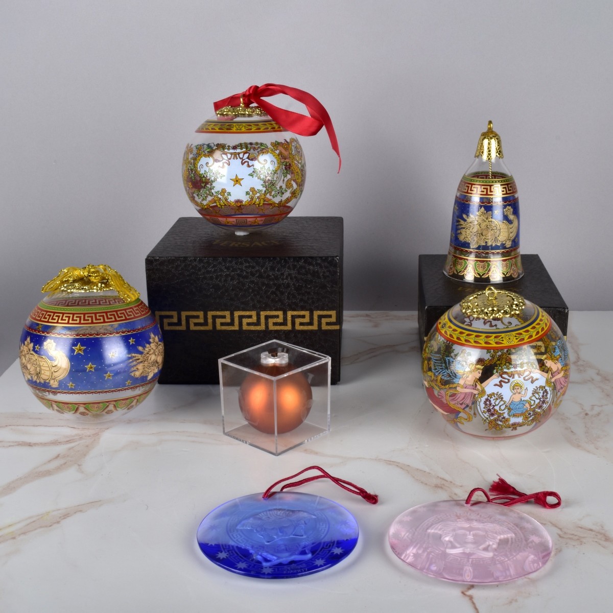 Seven Designer Christmas Ornaments