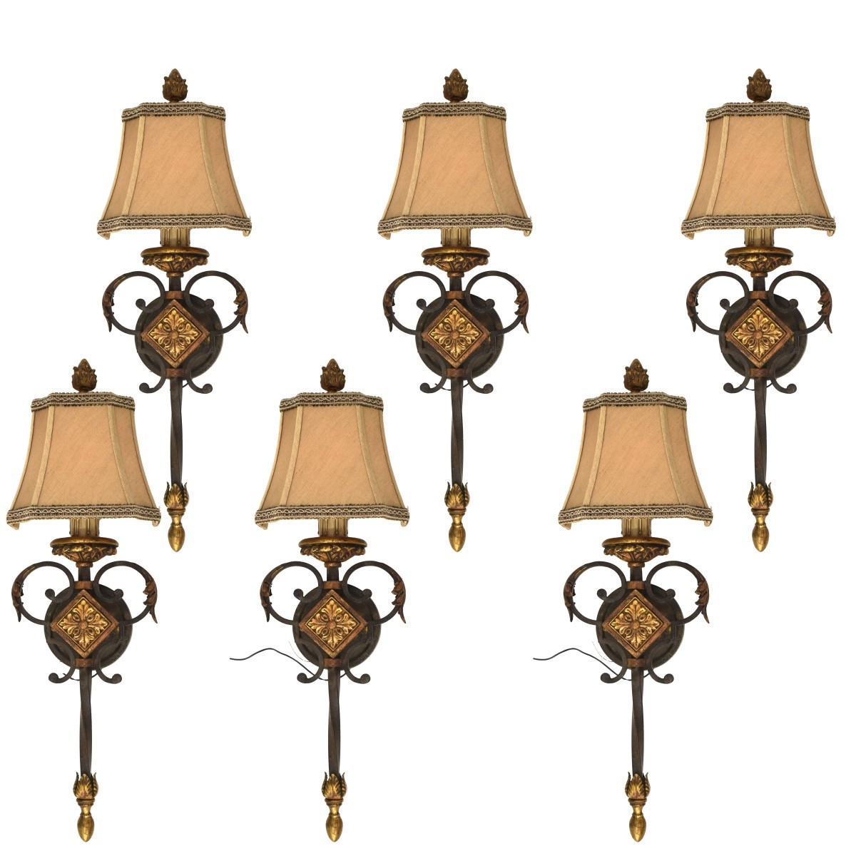 Grouping of Spanish Revival Wall Sconces