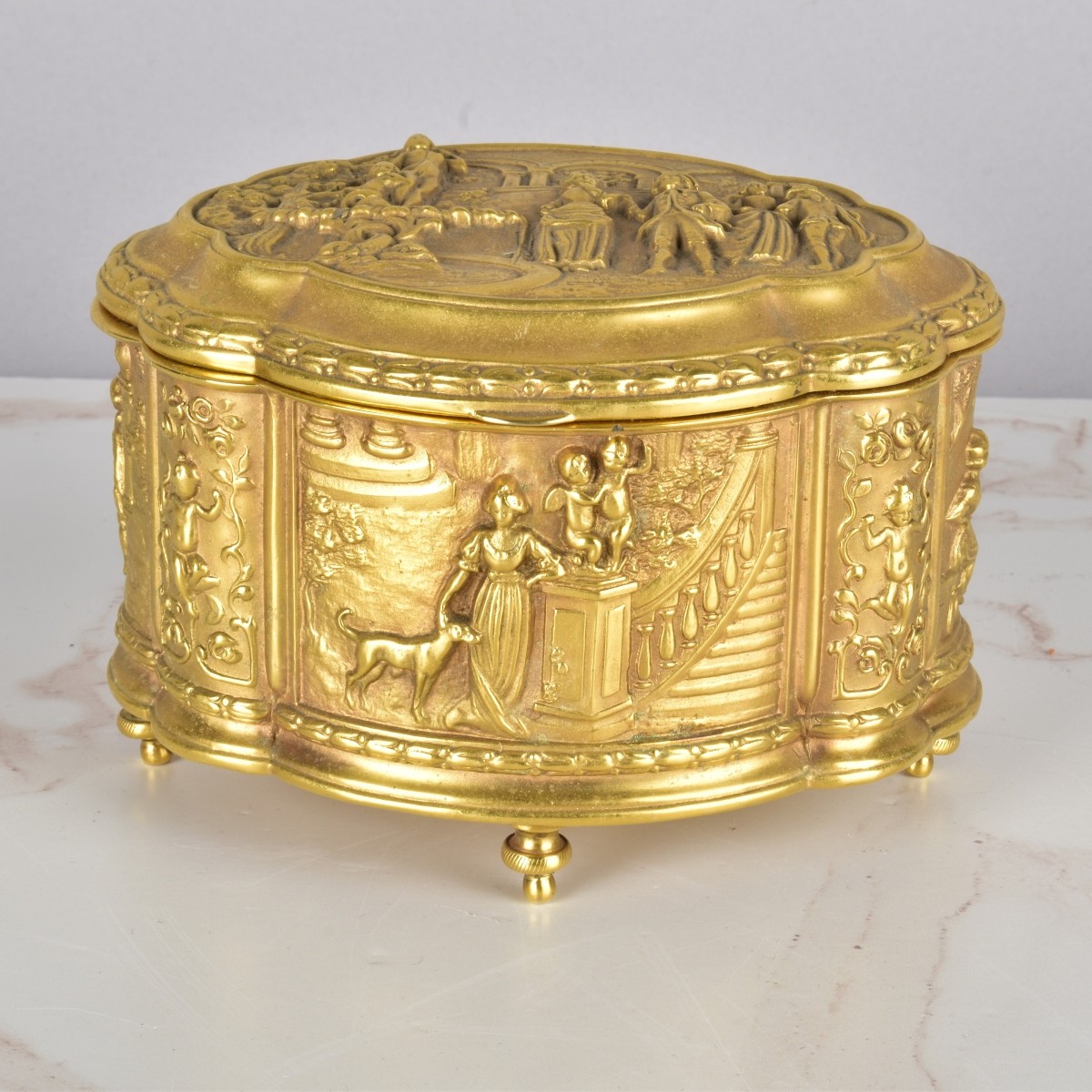 Jennings Brothers Gilt Bronze Box