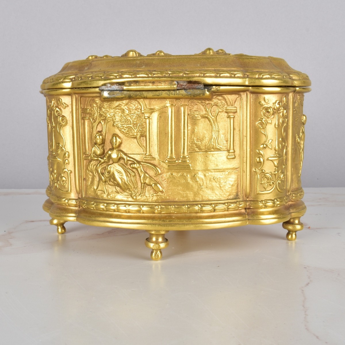 Jennings Brothers Gilt Bronze Box