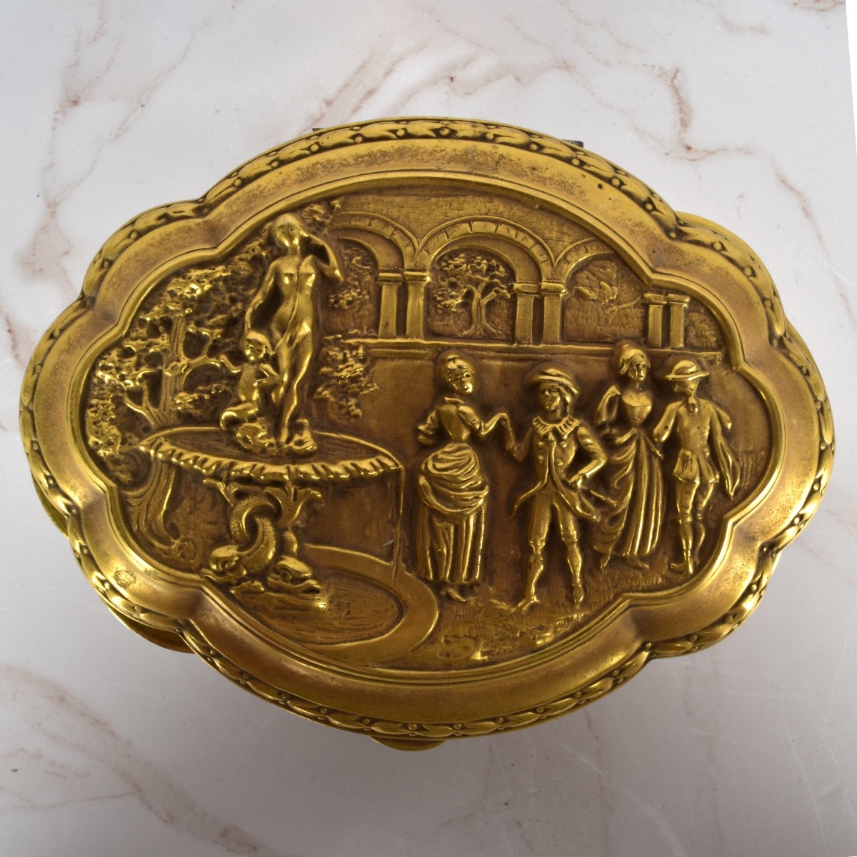 Jennings Brothers Gilt Bronze Box